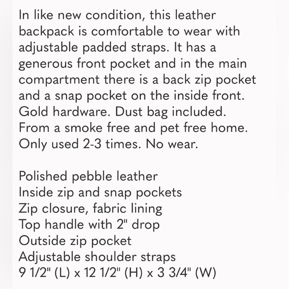 💰SOLD💰Coach Charter Backpack 24 Black Pebbled Leather - Picture 13 of 13